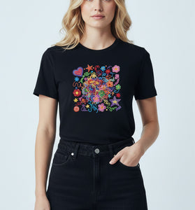 Abstract Doodle Graphic T-Shirt