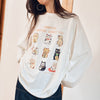 Oversized Lucky Cat Graphic Tee