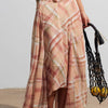 Flowy Plaid Wrap Skirt