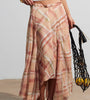 Flowy Plaid Wrap Skirt
