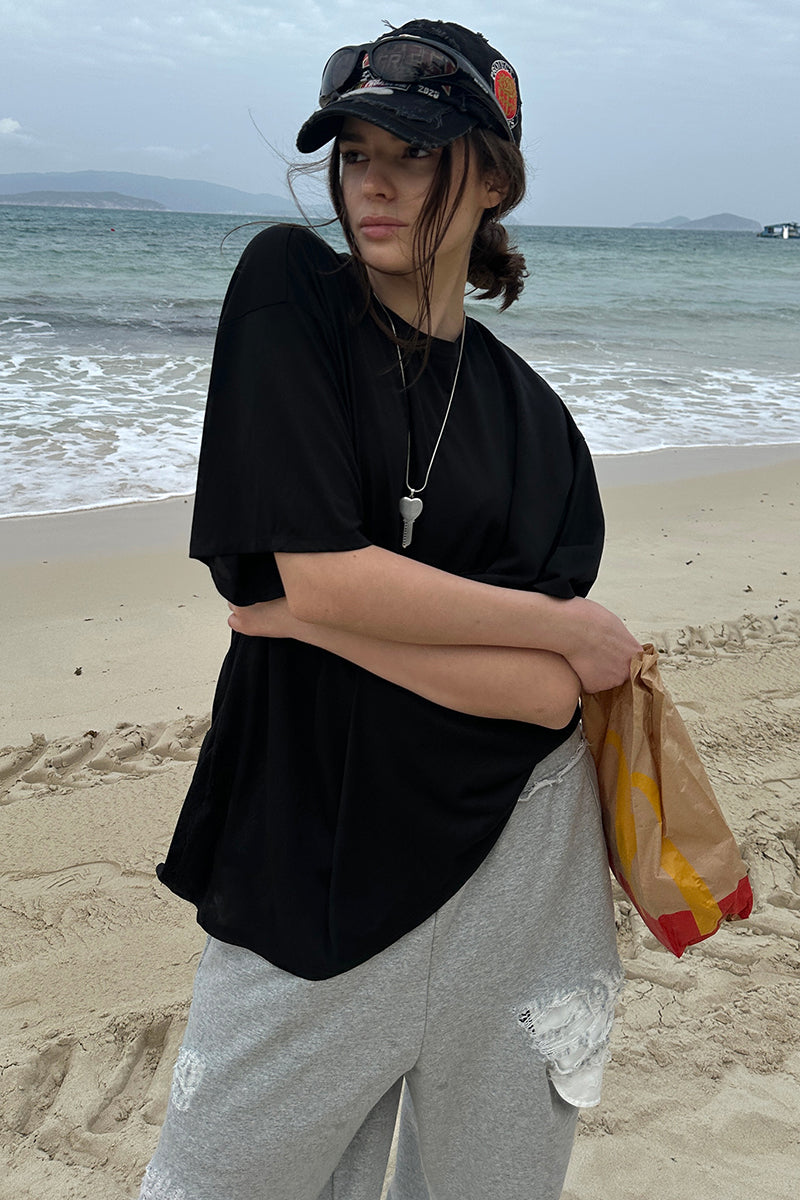 Drop Shoulder Loose Fit Tee