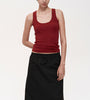 Adjustable Drawstring A-Line Skirt