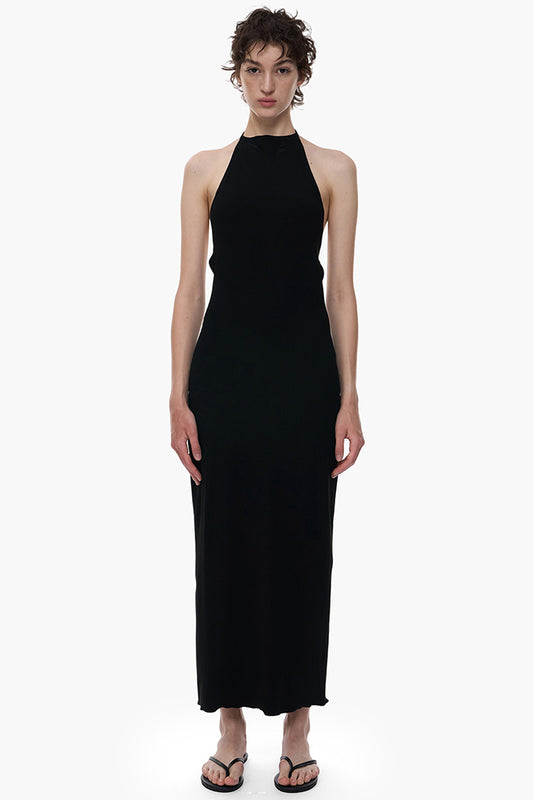 Halter Neck Backless Slim Maxi Dress