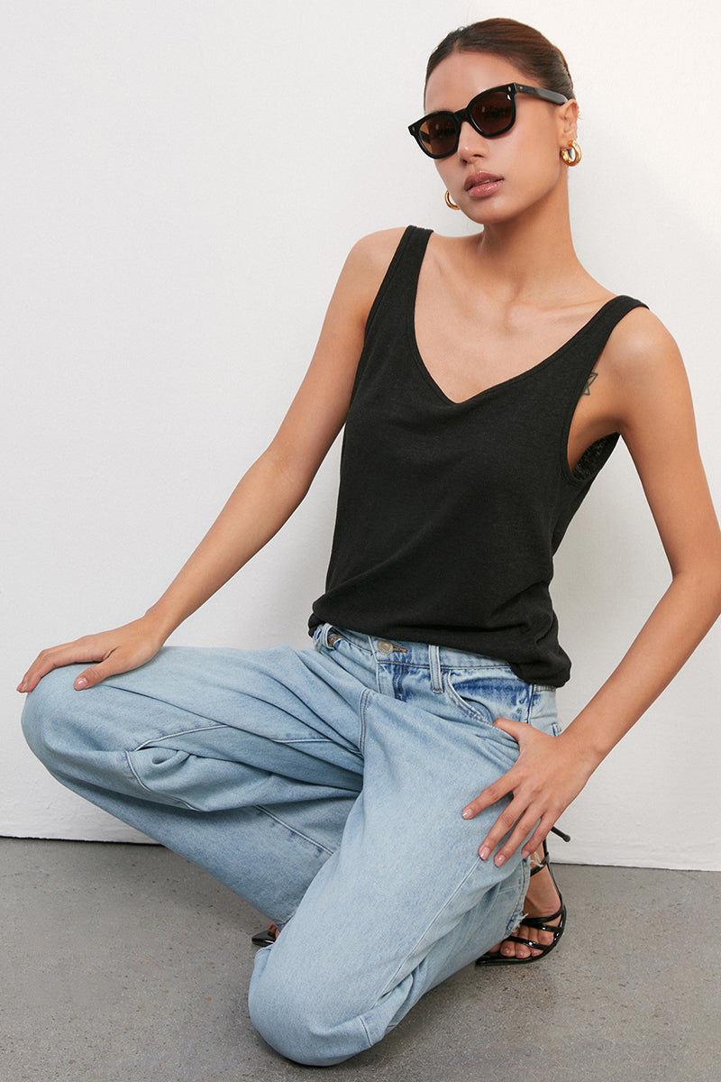 Relaxed Fit Scoop Neck Tank