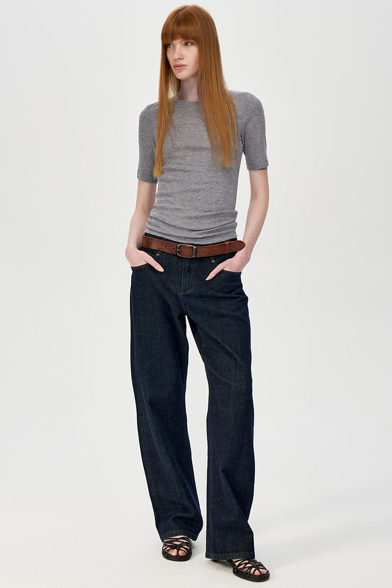 Slim Fit Elbow Sleeve Tee