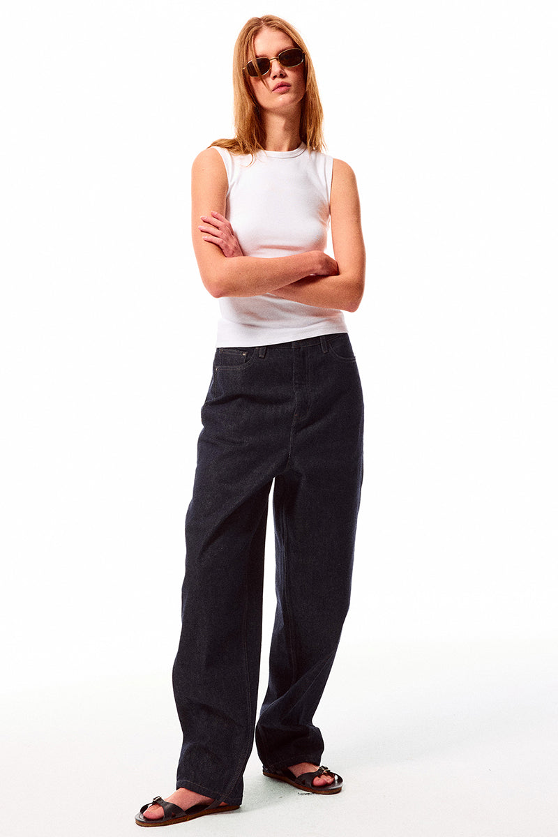 Sleeveless Slim Fit Ribbed Tank Top