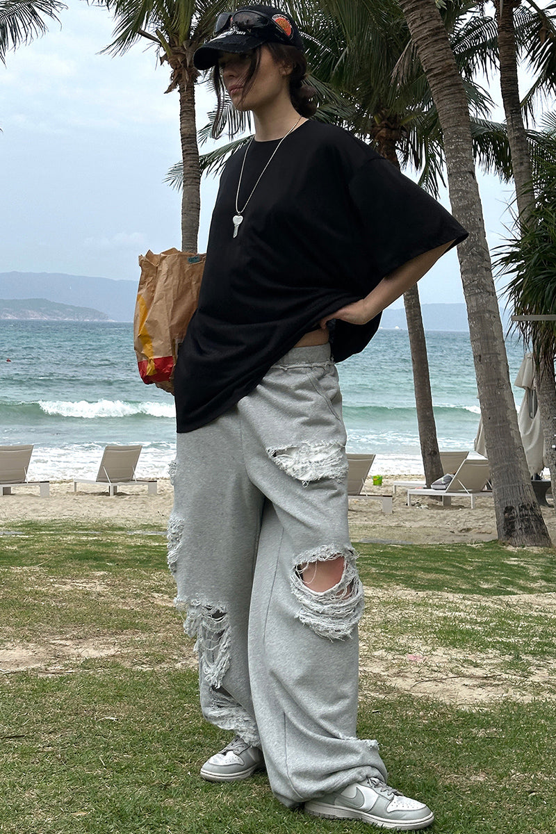 Drop Shoulder Loose Fit Tee