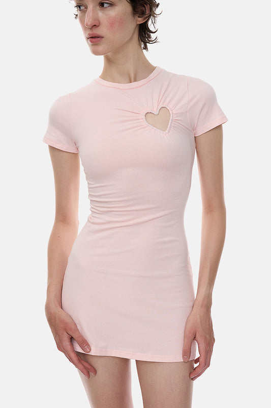 Heart Cutout Fitted Mini Dress