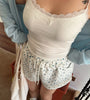 Floral Print Drawstring Lounge Shorts