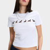 Dog Patterns Fitted T-Shirt