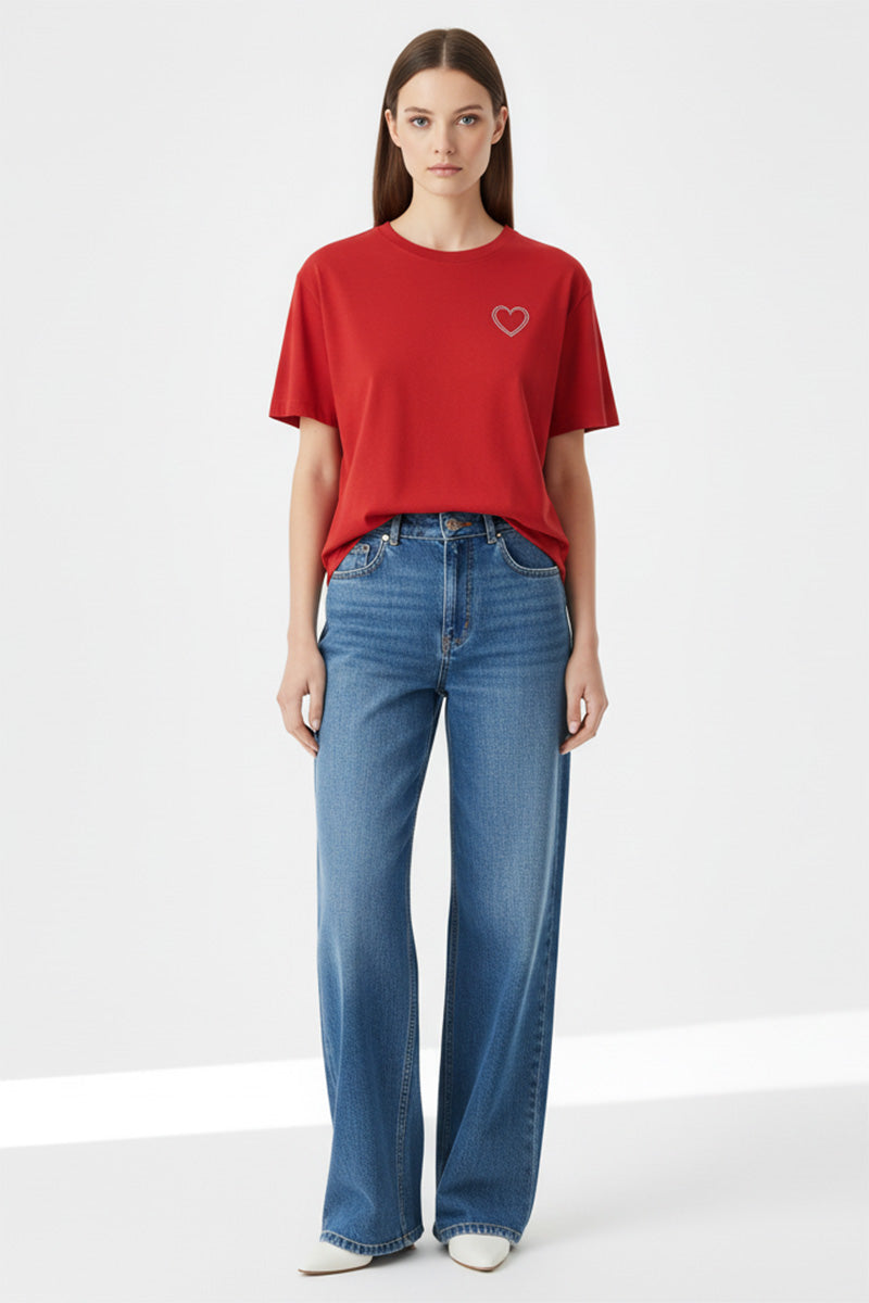 Minimal Heart Outline T-Shirt