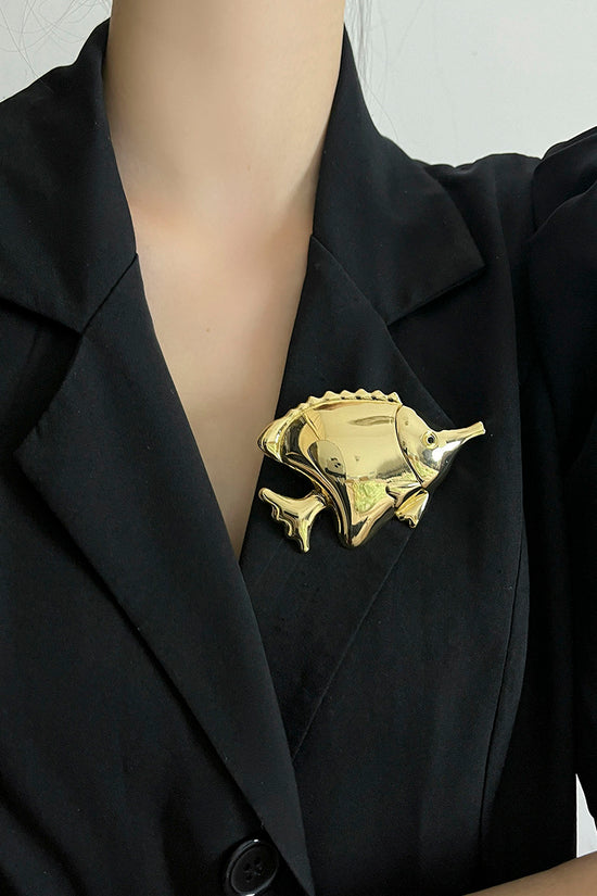 Elegant Fish-Shaped Brooch