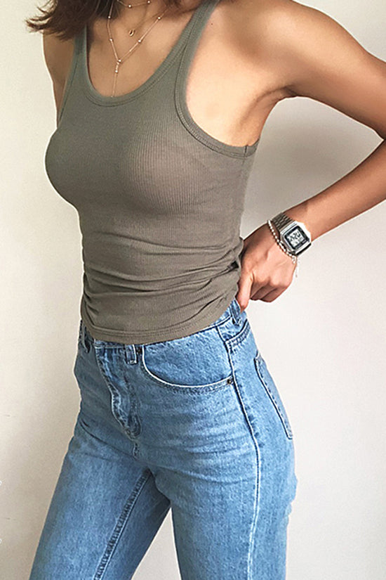 Classic Ribbed Racerback Tank
