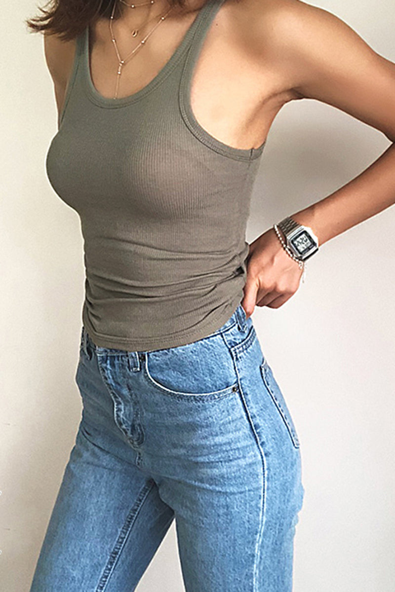 Classic Ribbed Racerback Tank