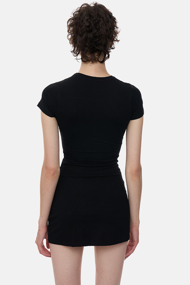 Heart Cutout Fitted Mini Dress