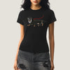 Dark Graphic Dog Print Fitted Tee