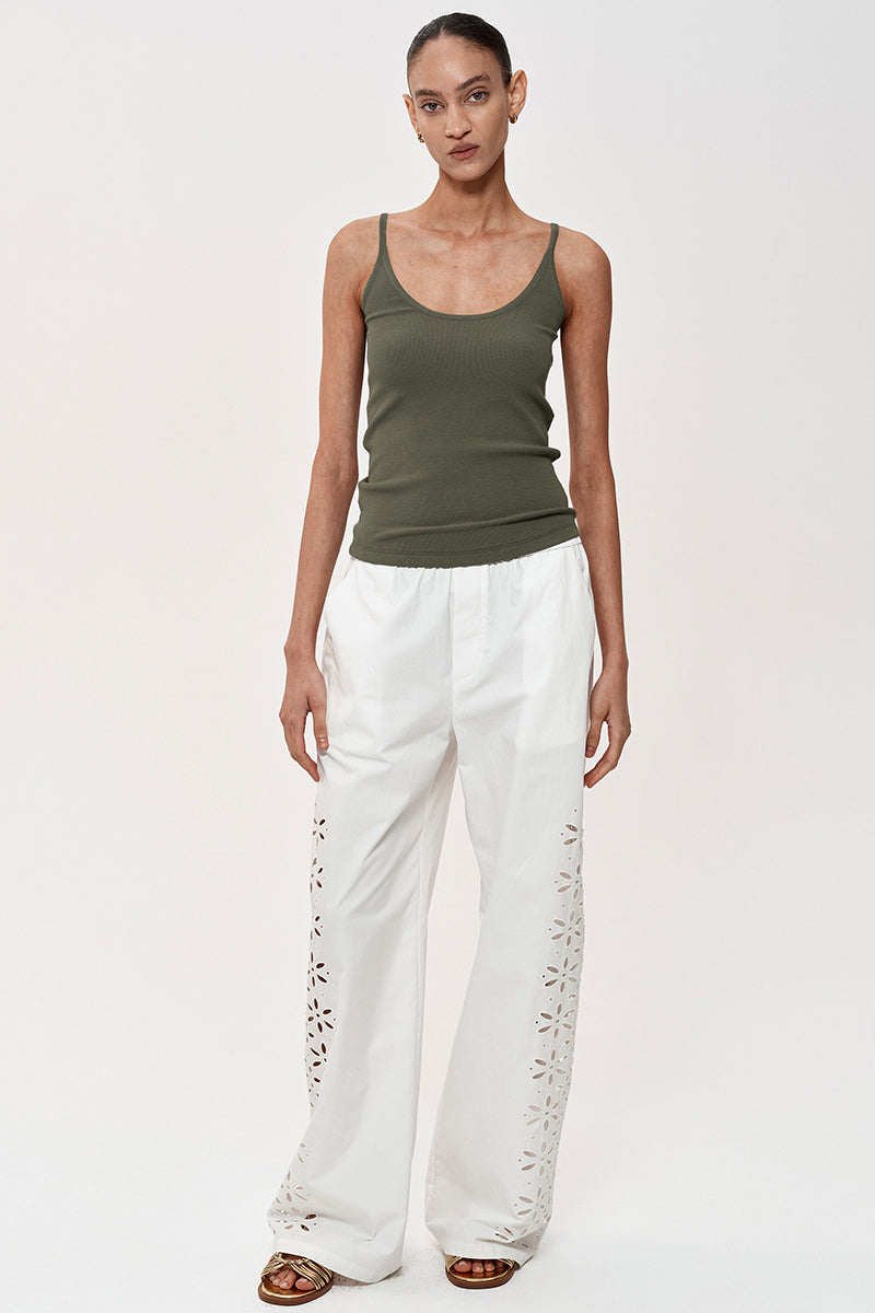 Basic Ribbed Scoop Neck Tank Top