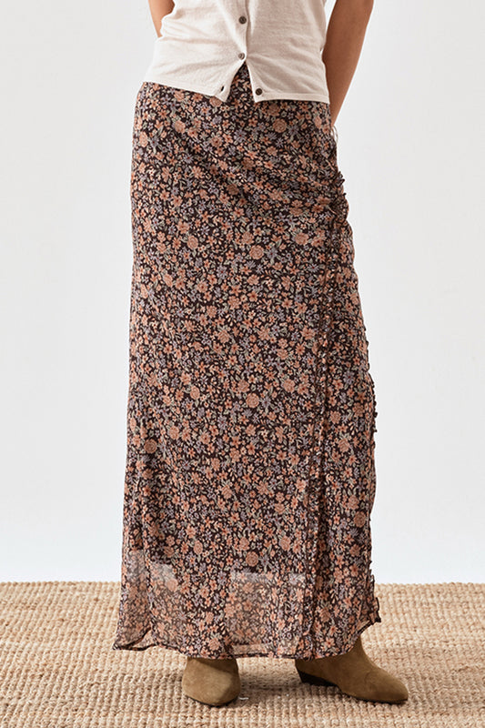 Floral Print Maxi Skirt