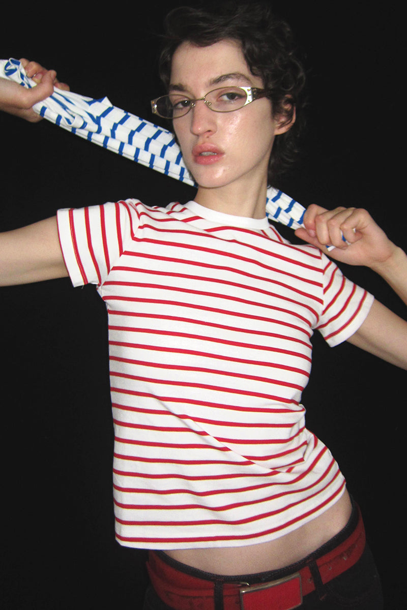 Striped Short Sleeve Casual Tee