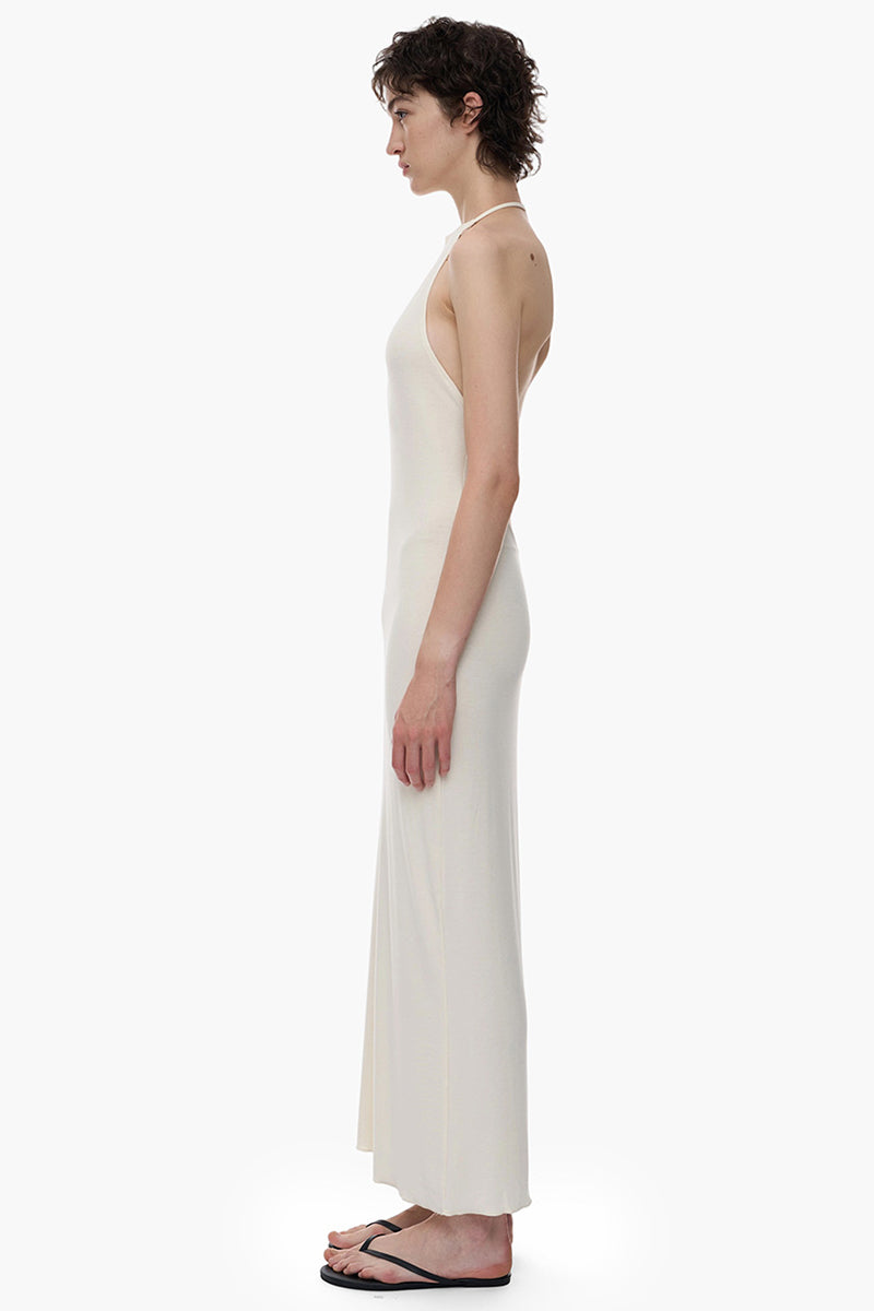 Halter Neck Backless Slim Maxi Dress