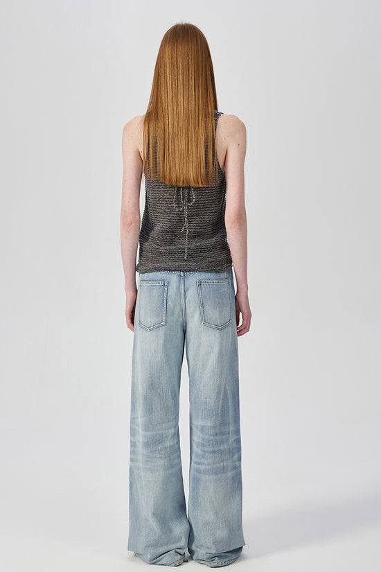 Textured Knit Scoop Neck Tank