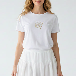 Mini Butterfly Embroidered T-Shirt