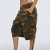 Loose Fit Camouflage Cargo Shorts
