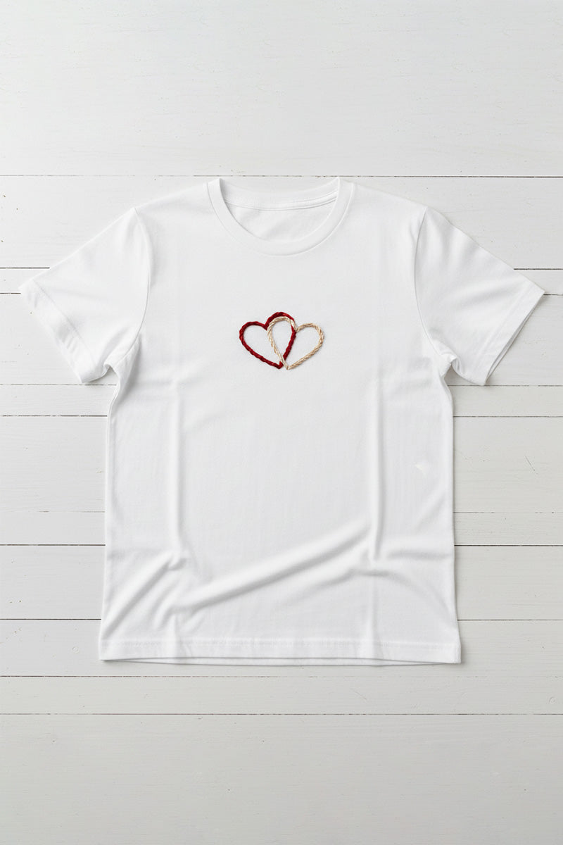 Linked Heart Outline T-Shirt