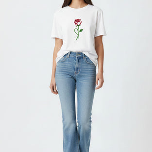 Single Rose Graphic T-Shirt