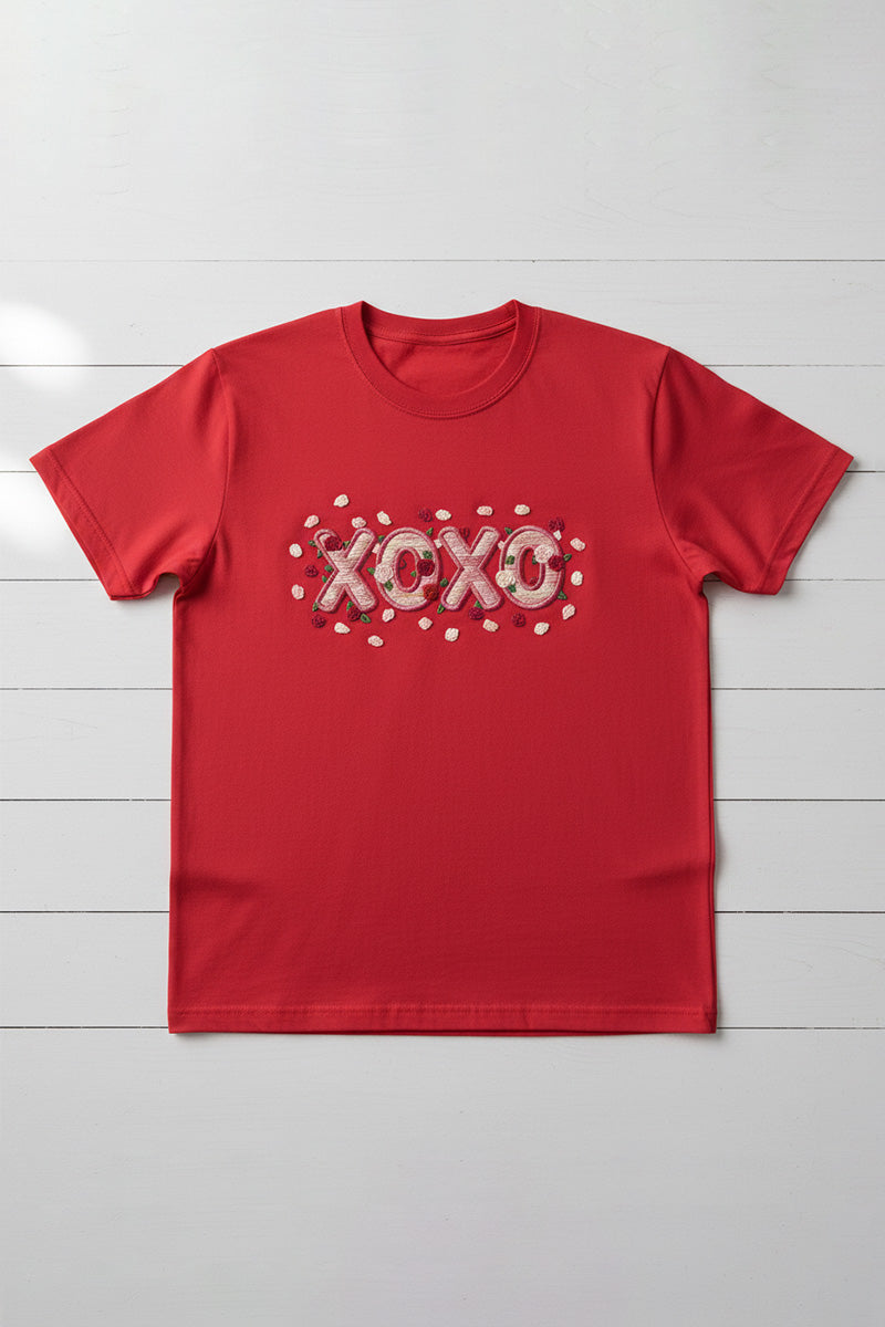 XOXO Motif Graphic T-Shirt