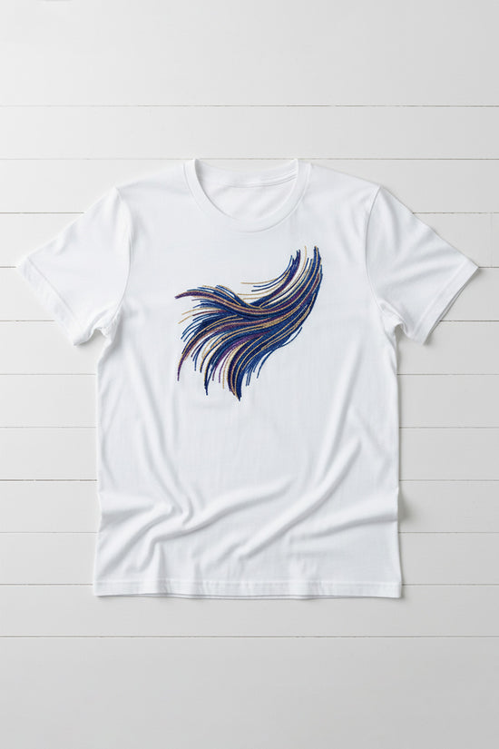 Flowing Tide Embroidered T-Shirt