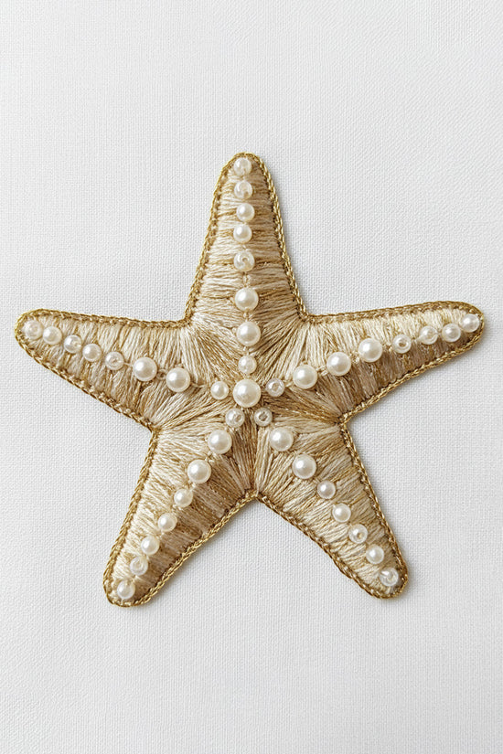 Golden Starfish Embroidered T-Shirt