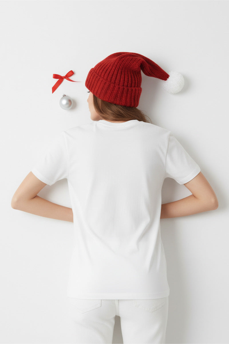 Tiny Bell Charm Embroidered T-Shirt