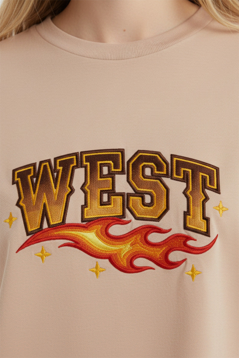 West Flame Lettering T-Shirt
