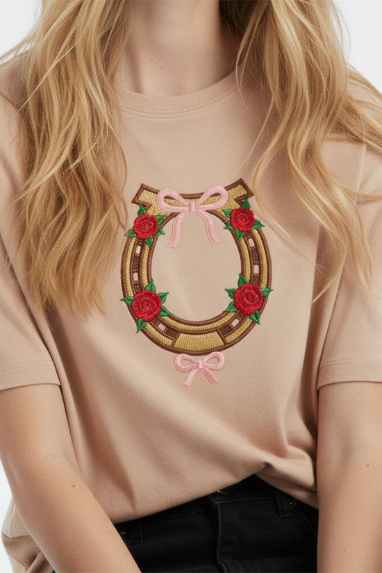 Floral Horseshoe Ribbon T-Shirt