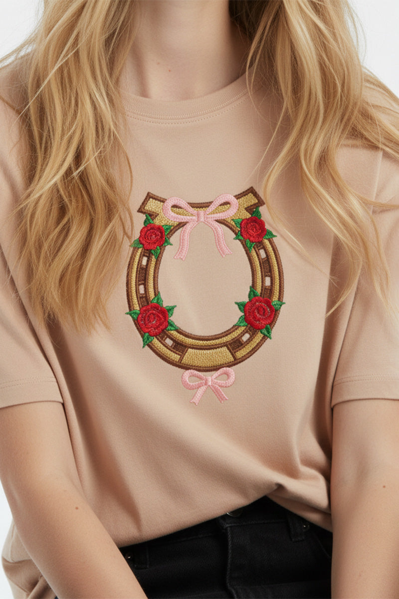 Floral Horseshoe Ribbon T-Shirt