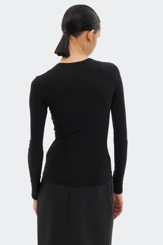 Long Sleeve Stretch Fitted Tee