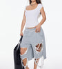 Extreme Distressed Raw Hem Shorts