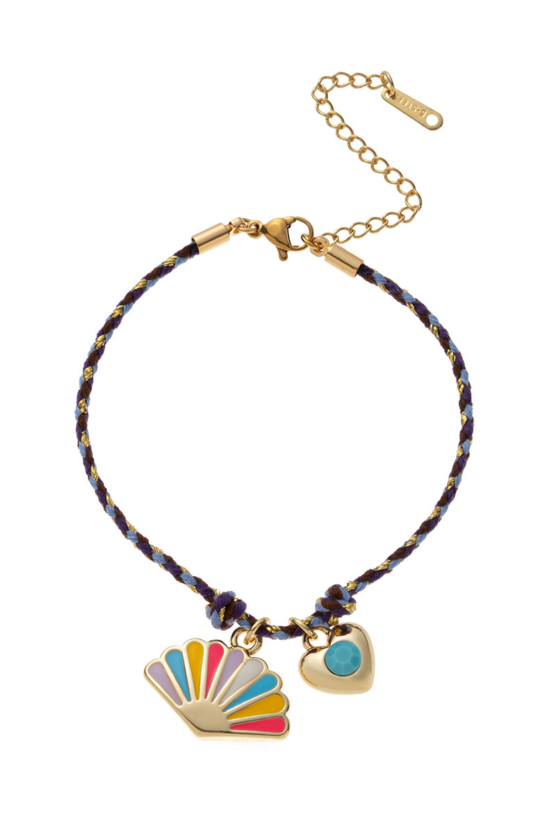 Heart and Cross Charm Bracelet
