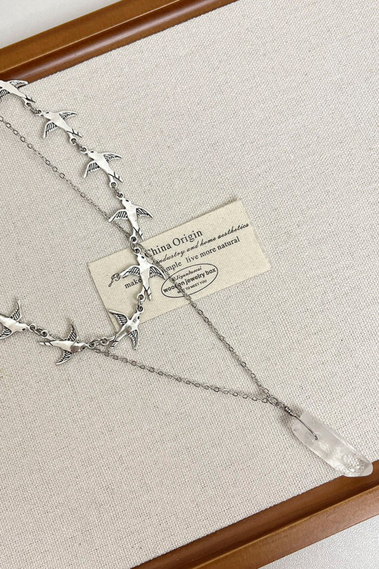 Elegant Bird Pendant Layered Necklace