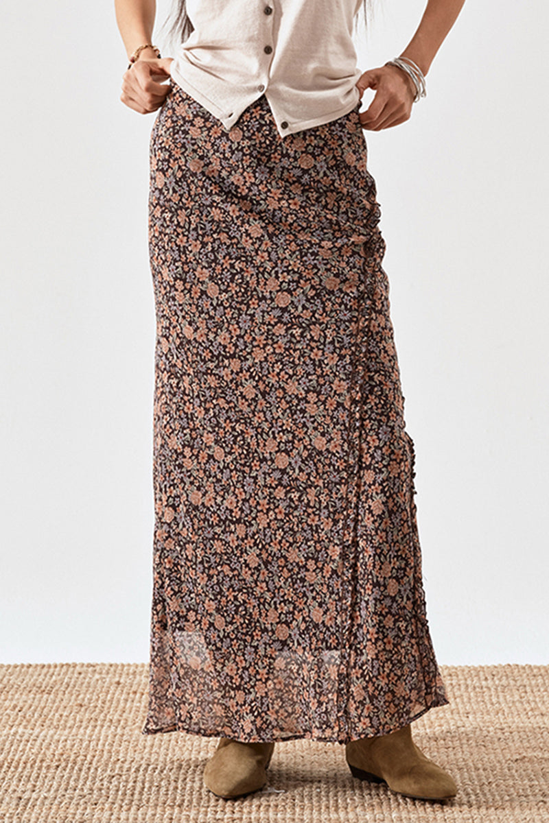 Floral Print Maxi Skirt