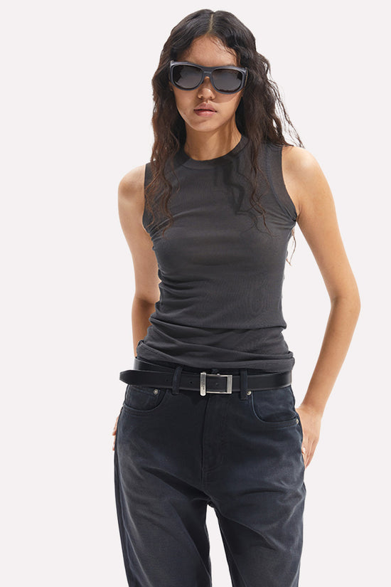 Ruched Fitted Sleeveless Tank