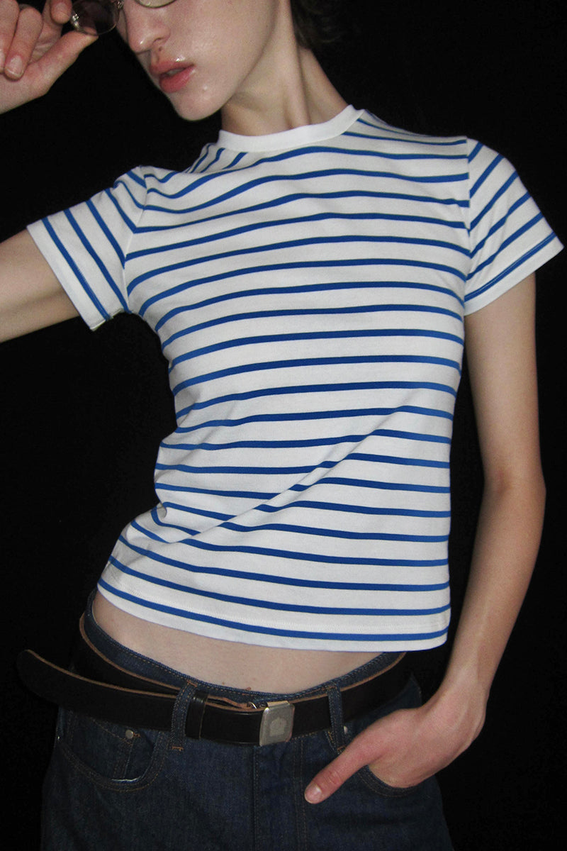 Striped Short Sleeve Casual Tee