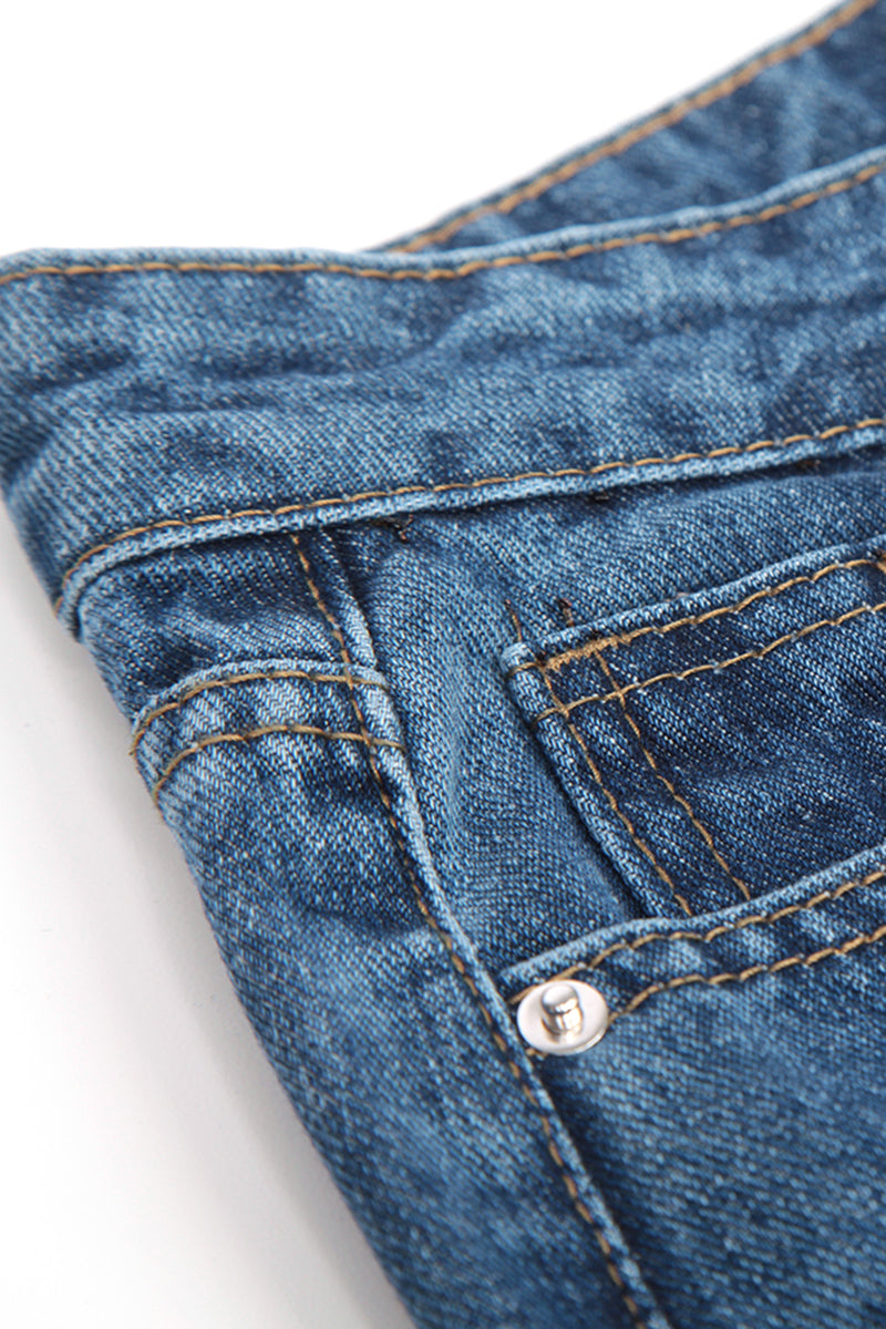 Wide Leg Casual Denim Jeans