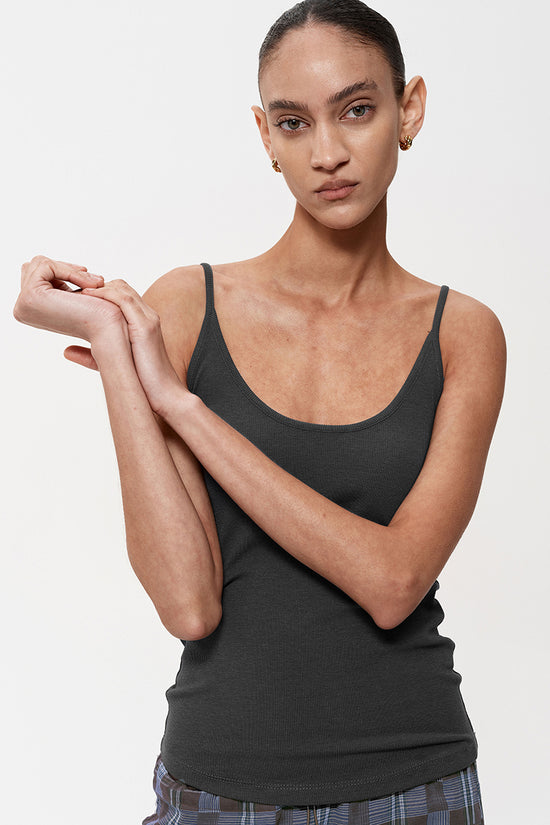 Basic Ribbed Scoop Neck Tank Top