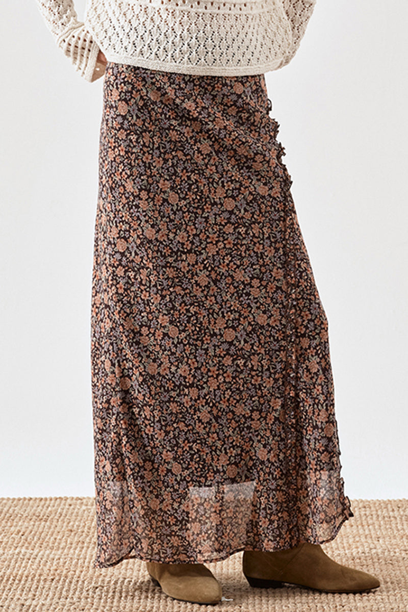 Floral Print Maxi Skirt