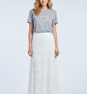 Radiant Ribbon Embroidered T-Shirt