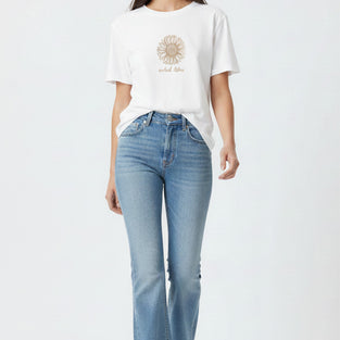Soleil Libre Sunflower Embroidered T-Shirt