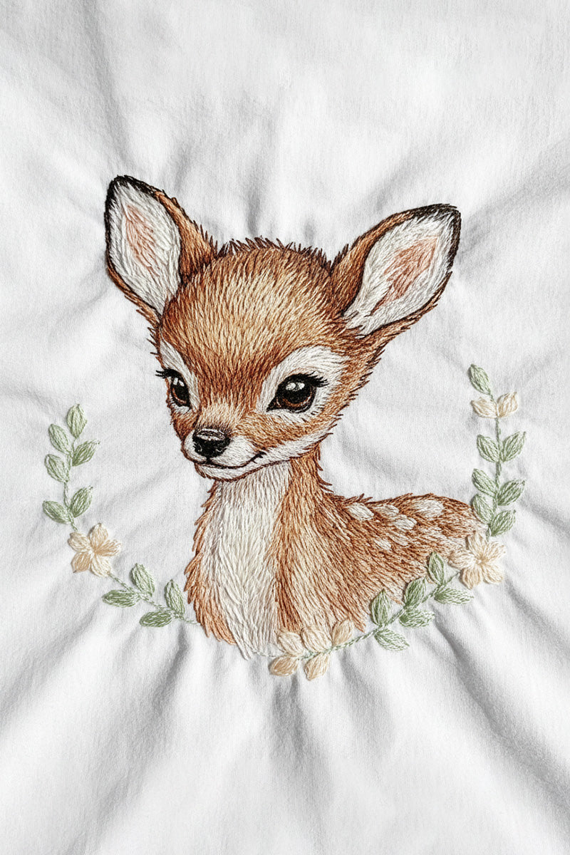 Little Deer Embroidered T-Shirt