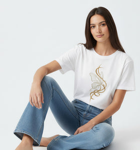 Butterfly Essence Embroidered T-Shirt